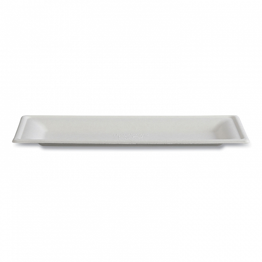 Vanguard Renewable and Compostable Sugarcane Plates, 5 x 10, White, 500/Carton (EPP024NFA)