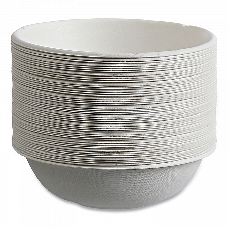 Vanguard Renewable and Compostable Sugarcane Bowls, 16 oz, White, 800/Carton (EPBL16CNFA)
