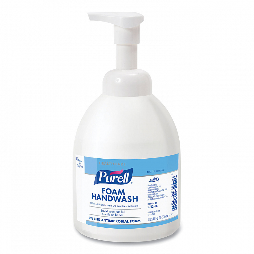 Healthcare HEALTHY SOAP 2% CHG Antimicrobial Foam, Fragrance-Free, 535 mL, 4/Carton (574206CT)