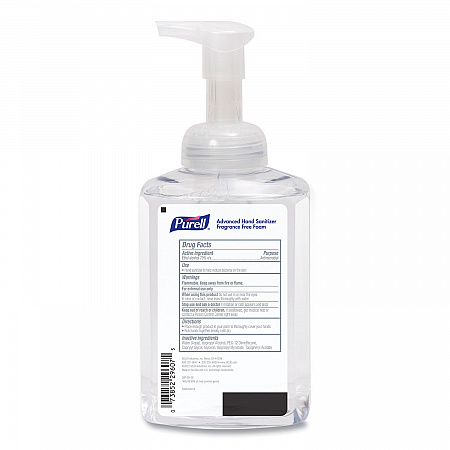 Advanced Hand Sanitizer Foam, 515 mL, Pump Bottle, Fragrance-Free, 4/Carton (500904CT)