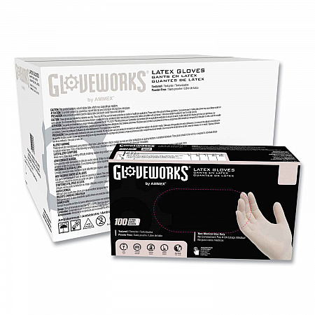 Latex Disposable Gloves, Powder-Free, Medium, 4 mil Thick, 9.5