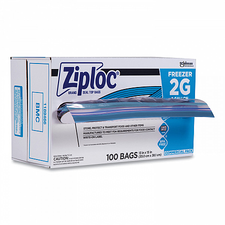 Zipper Freezer Bags, 2 gal, 13