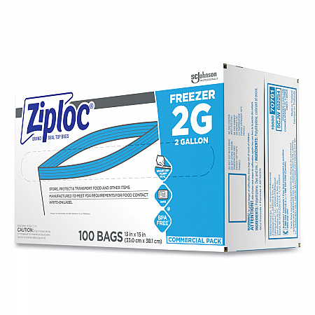 Zipper Freezer Bags, 2 gal, 13