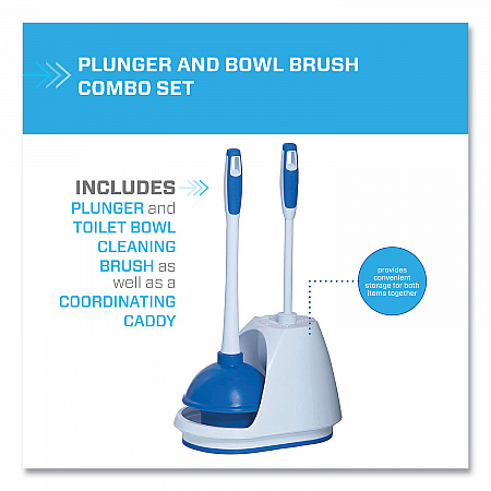 Turbo Plunger and Bowl Brush Set, 12.5