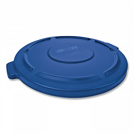 BRUTE Self-Draining Flat Top Lids, for 44-gal Round Brute Container, 24.5 dia, Blue, 4/Carton (1779636CT1)