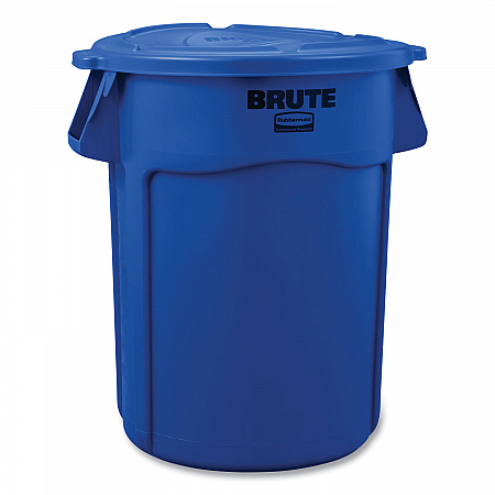 BRUTE Self-Draining Flat Top Lids, for 44-gal Round Brute Container, 24.5 dia, Blue, 4/Carton (1779636CT1)