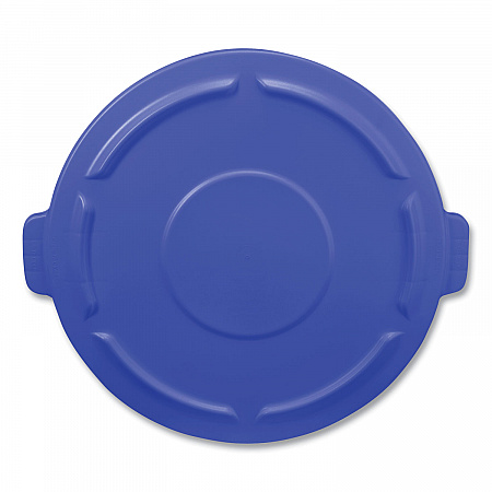 BRUTE Self-Draining Flat Top Lids, for 44-gal Round Brute Container, 24.5 dia, Blue, 4/Carton (1779636CT1)