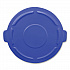 BRUTE Self-Draining Flat Top Lids, for 44-gal Round Brute Container, 24.5 dia, Blue, 4/Carton (1779636CT1)