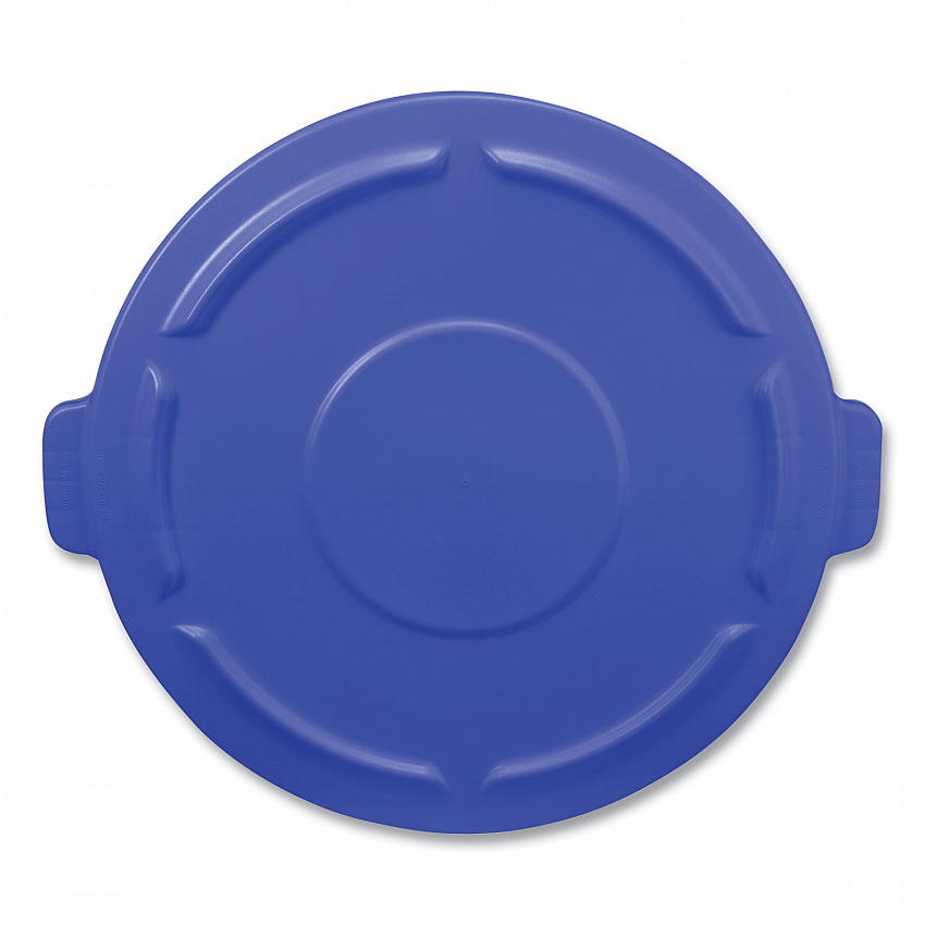 BRUTE Self-Draining Flat Top Lids, for 44-gal Round Brute Container, 24.5 dia, Blue, 4/Carton (1779636CT1)