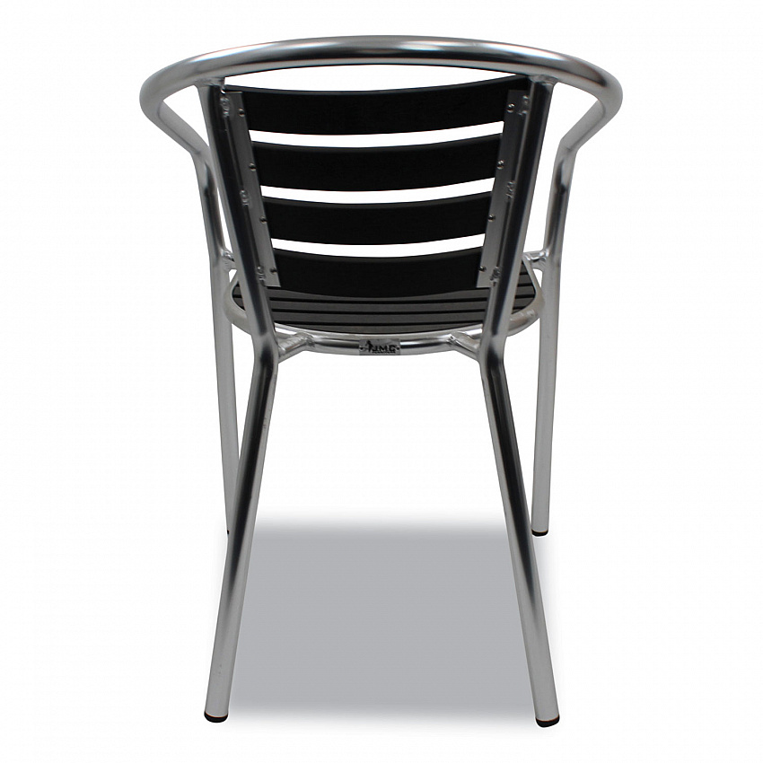 Pinzon Series Chairs, Support Up to 300 lb, 18" Seat Height, Black/Silver Seat, Black/Silver Back, Silver Base (PINACBLK)