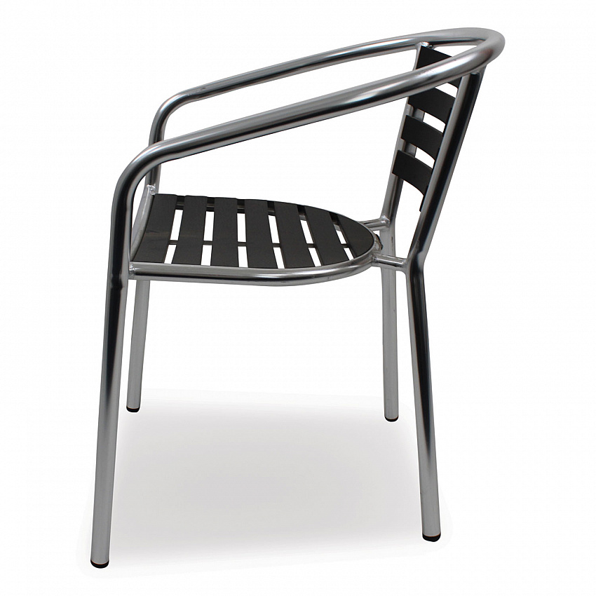 Pinzon Series Chairs, Support Up to 300 lb, 18" Seat Height, Black/Silver Seat, Black/Silver Back, Silver Base (PINACBLK)