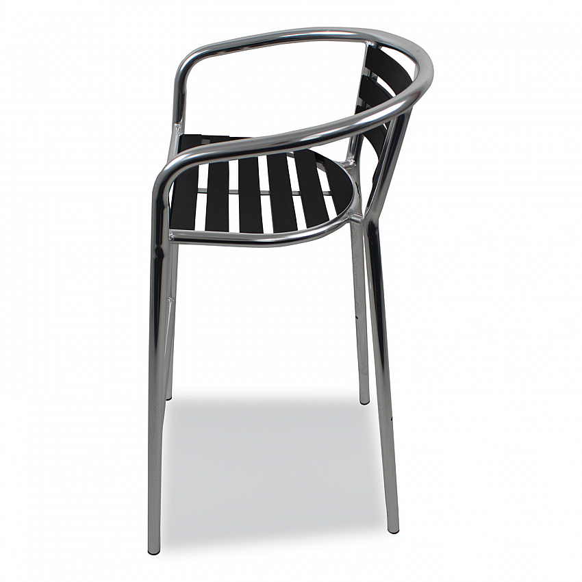 Pinzon Series Barstools, Supports Up to 300 lb, 31" Seat Height, Black/Silver Seat, Black/Silver Back; Silver Base (PINBSBLK)
