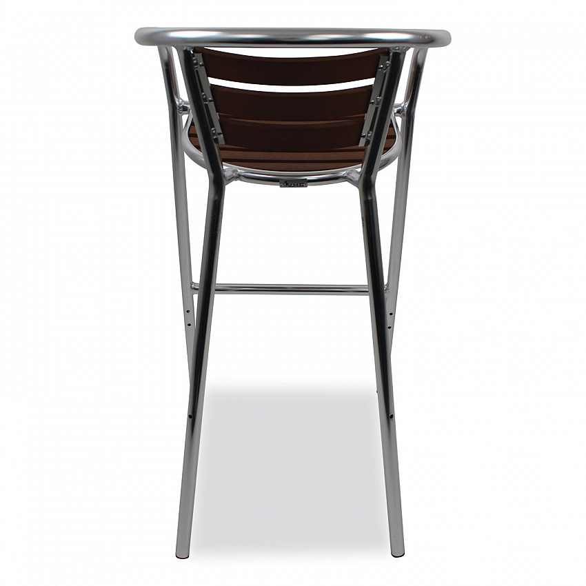 Pinzon Series Barstools, Supports Up to 300 lb, 31" Seat Height, Tan/Silver Seat, Tan/Silver Back, Silver Base (PINBSTAN)