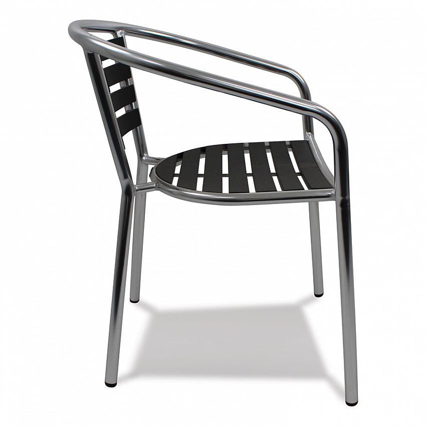 Pinzon Series Chairs, Support Up to 300 lb, 18" Seat Height, Black/Silver Seat, Black/Silver Back, Silver Base (PINACBLK)