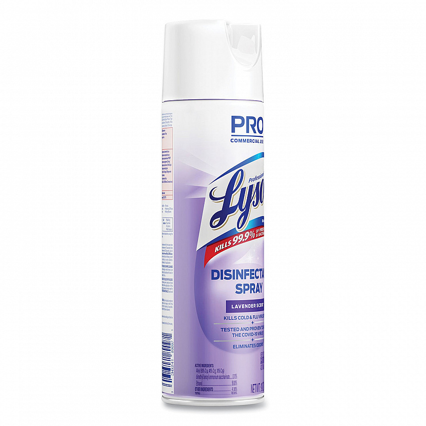 Disinfectant Spray, Lavender Scent, 19 oz Aerosol Spray, 12/Carton (89097CT)
