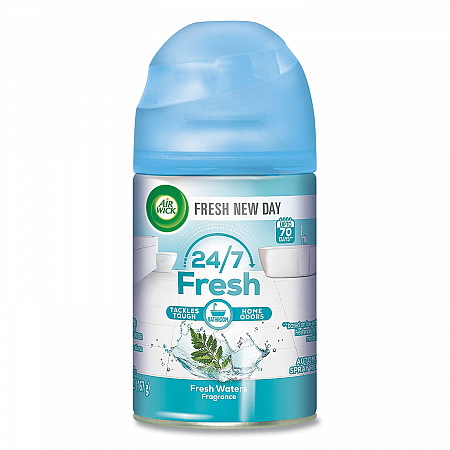 Freshmatic Life Scents Starter Kit, 5.89 oz Fresh Waters Refill/AA Battery, 4 Kits/Carton (88413)
