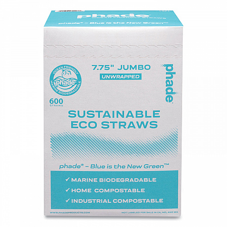 Marine Biodegradable Straws, 7.75
