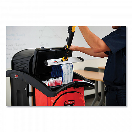 Vinyl Cleaning Cart Bag for Rubbermaid Commercial High-Capacity Cleaning Carts, 34 gal, 10.5