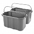 Heavy-Duty Cleaning Cart Caddy, 10 qt, Black, 6/Carton (FG9T8200BLA)