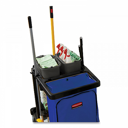 Heavy-Duty Cleaning Cart Caddy, 10 qt, Black, 6/Carton (FG9T8200BLA)