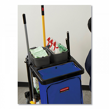 Vinyl Cleaning Cart Bag for Rubbermaid Commercial High-Capacity Cleaning Carts, 34 gal, 10.5