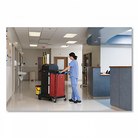 Vinyl Cleaning Cart Bag for Rubbermaid Commercial High-Capacity Cleaning Carts, 34 gal, 10.5