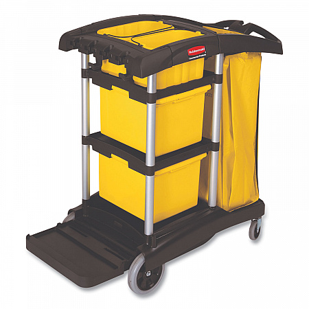 Heavy-Duty Cleaning Cart Caddy, 10-qt, Yellow, 6/Carton (FG9T8200YEL)