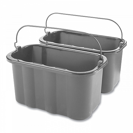 Heavy-Duty Cleaning Cart Caddy, 10 qt, Black, 6/Carton (FG9T8200BLA)