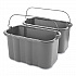 Heavy-Duty Cleaning Cart Caddy, 10 qt, Black, 6/Carton (FG9T8200BLA)