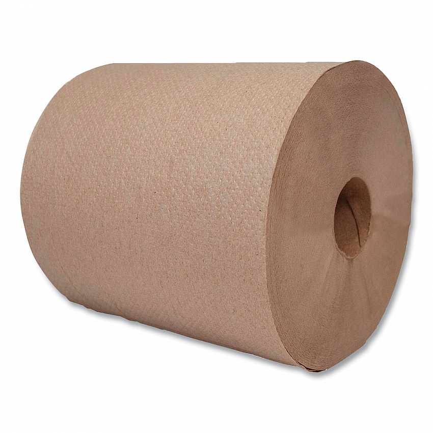 Hard Wound Towel, 1 Ply, 8" x 700 ft, Kraft, 6/Carton (700K)