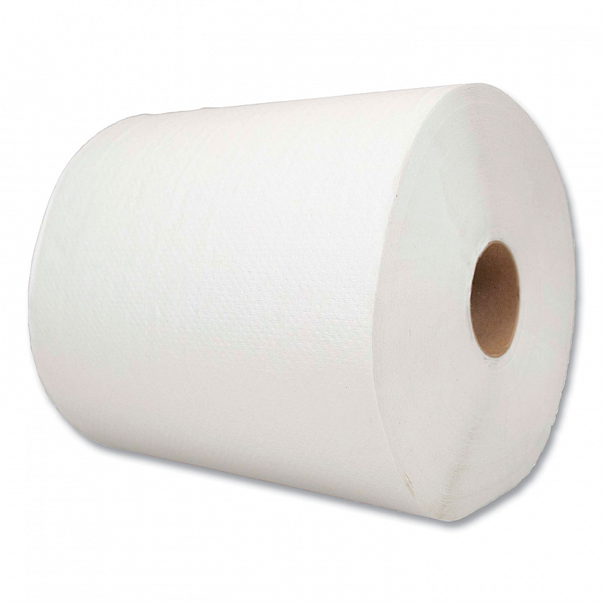 Hard Wound Towel, 1 Ply, 8" x 700 ft, White, 6/Carton (700W)