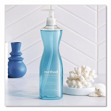 Dish Soap Pump, Hour-Glass Bottle Shape, Sea Minerals Scent, 18 oz Pump Bottle, 6/Carton (318972)