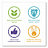 All Purpose Cleaning Wipes, 1 Ply, Lime and Sea Salt, White, 70/Canister, 6/Carton (338525)