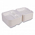 Vanguard Renewable and Compostable Sugarcane Clamshells, 3 Compartments, 8 x 8 x 3, White, 200/Carton (EPHC83NFA)