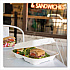 Vanguard Renewable and Compostable Sugarcane Clamshells, 3 Compartments, 8 x 8 x 3, White, 200/Carton (EPHC83NFA)