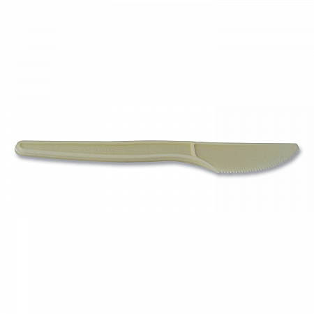 EcoSense Renewable Plant Starch Cutlery, Knife, Plastic, Cream, 50/Pack (EPS001PK)