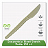 EcoSense Renewable Plant Starch Cutlery, Knife, Plastic, Cream, 50/Pack (EPS001PK)