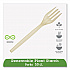 EcoSense Renewable Plant Starch Cutlery, Fork, Plastic, Cream, 50/Pack (EPS002PK)