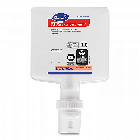 Soft Care Impact Foam Hand Sanitizer for IntelliCare Dispensers, 1,200 mL Cartridge, Alcohol Scent, 6/Carton (100907873)