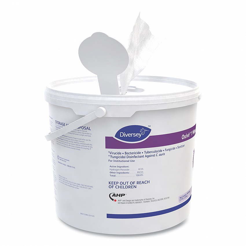 Oxivir 1 Wipes, 1-Ply, 11 x 12, 160/Canister, 4 Canisters/Carton (100850924)