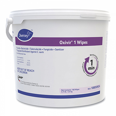 Oxivir 1 Wipes, 1-Ply, 11 x 12, 160/Canister, 4 Canisters/Carton (100850924)