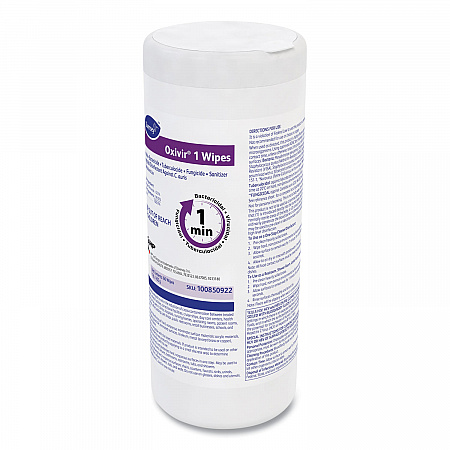 Oxivir 1 Wipes, 1-Ply, 7 x 8, 60/Canister, 12 Canisters/Carton (100850922)