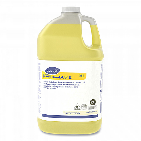 Suma Break-Up II D3.5 Heavy-Duty Foaming Grease-Release Cleaner, 128 oz Bottle, 4/Carton (95499058)
