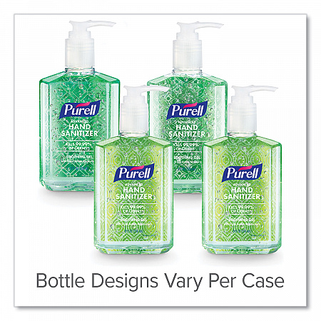 Advanced Hand Sanitizer Soothing Gel, 8 oz Pump Bottle, Fresh Scent, 4/Pack (967406ECDPK)