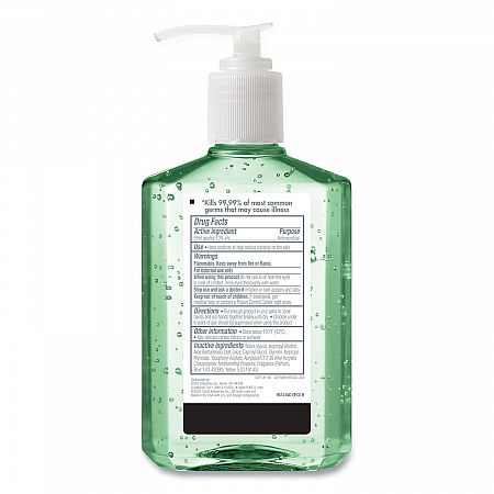 Advanced Hand Sanitizer Soothing Gel, 8 oz Pump Bottle, Fresh Scent, 4/Pack (967406ECDPK)