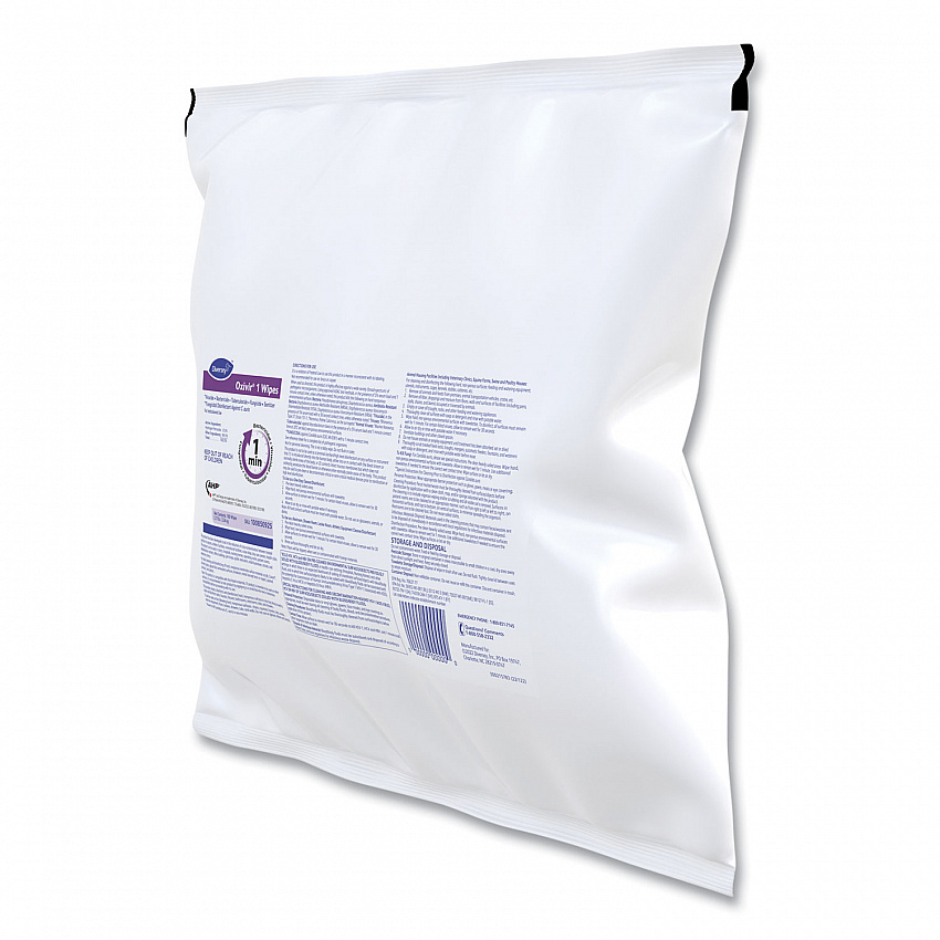 Oxivir 1 Wipes, 1-Ply, 11 x 12, Cherry Almond Scent, 160/Refill Pack, 4 Packs/Carton (100850925)