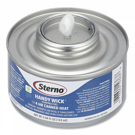 Handy Wick Chafing Fuel, Methanol, 4 Hour Burn, 4.84 oz Can, 24/Carton (10364)