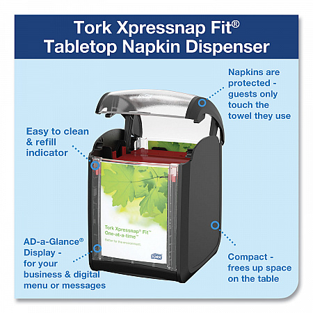 Xpressnap Fit Starter Pack, 4 x 6 x 7, Black (800723)