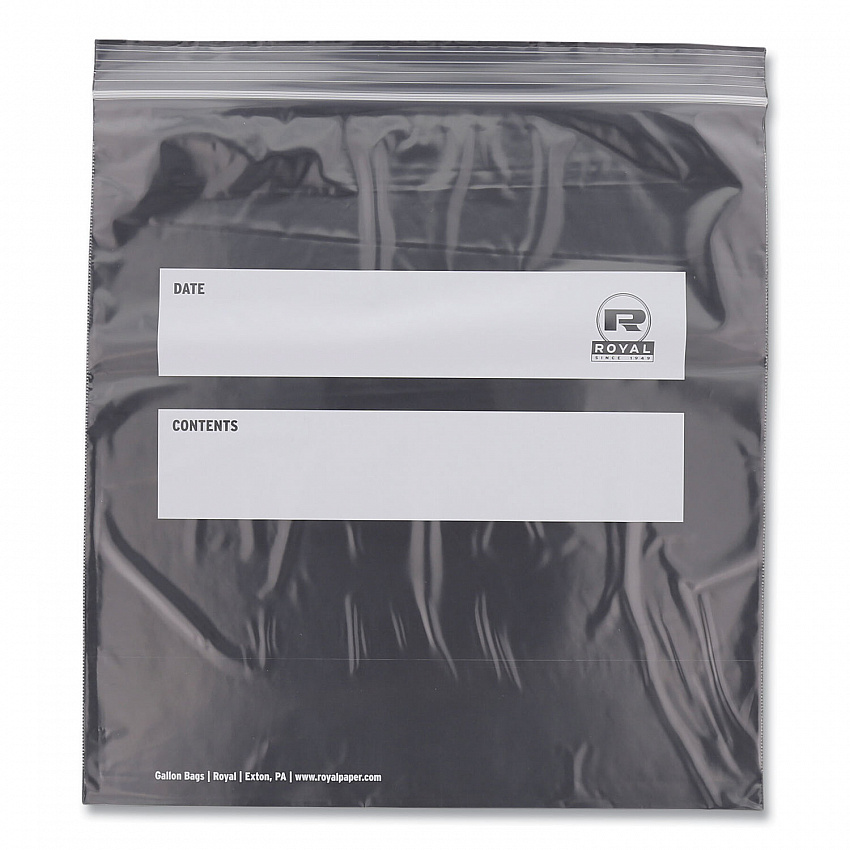 Zipper Bags, Gallon, 10.5" x 10.98", Clear, 250/Carton (ZBG1011)