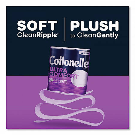 Ultra ComfortCare Toilet Paper, Soft Tissue, Septic Safe, 2-Ply, White, 284 Sheets/Roll, 12 Rolls/Pack, 48 Rolls/Carton (55494)